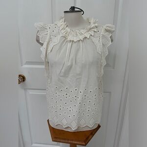 NWOT Bailey cotton embroidered top ladies size medium